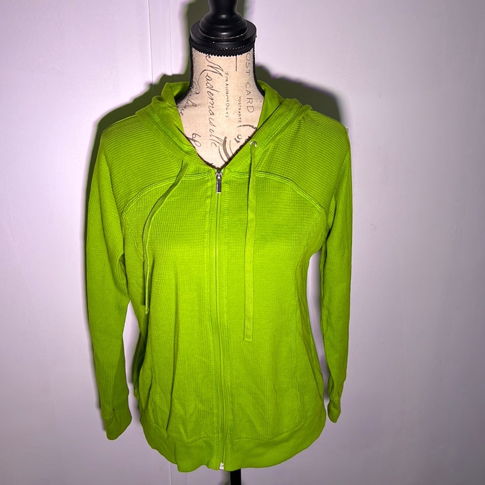 Liz Claiborne hooded full zip up shirt